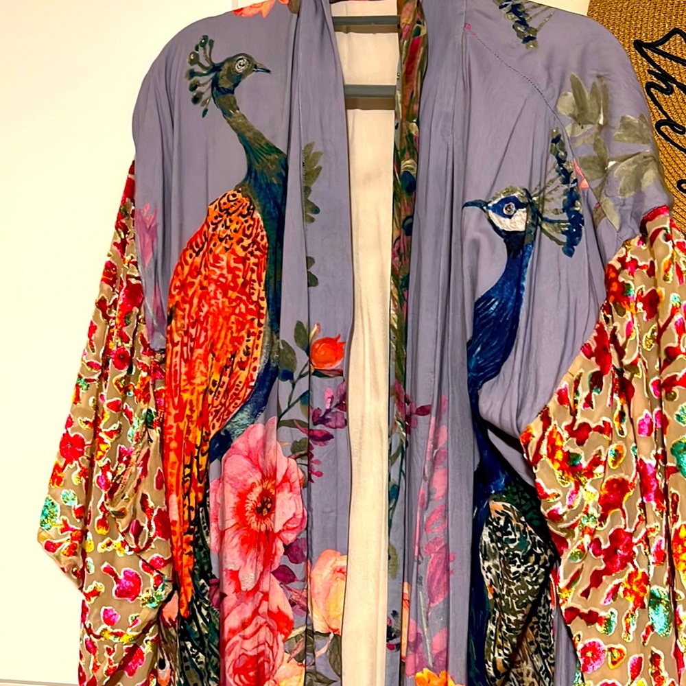 Peacock Kimono Robe |Size S/M